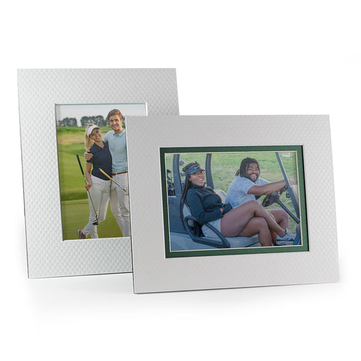 Blank white frames with golf ball dimple texture