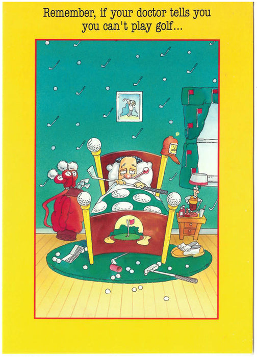Sick Golfer Get Well Soon Card