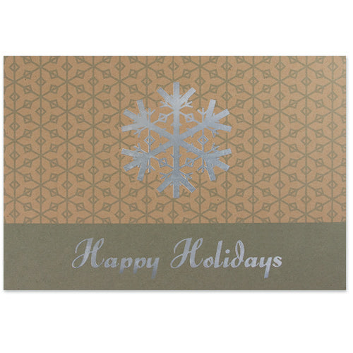 Silver Snowflake Holiday Card
