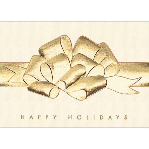 Raised Foil Bow Holiday Card