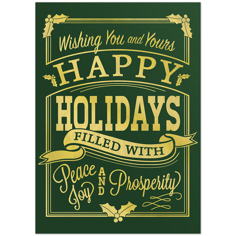 Happy Holidays Vintage Holiday Card