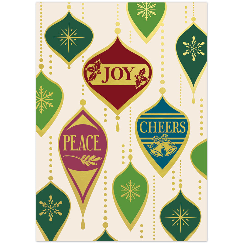 Peace and Joy Ornaments Holiday Card