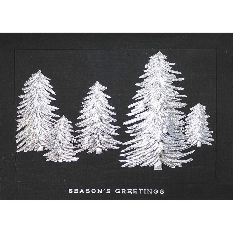 Silver Trees Holiday Card