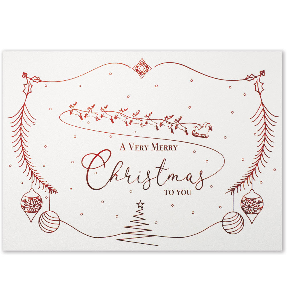 Foil Dot Patterns Corporate Holiday Cards