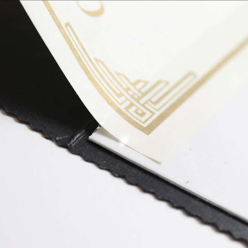 Personalized Deckle Edge Certificate Folder for 8.5x11
