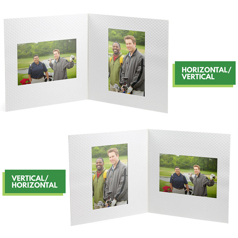Personalized Dual Orientation Golf Dimple Photo Folder for 4x6 Event Pictures