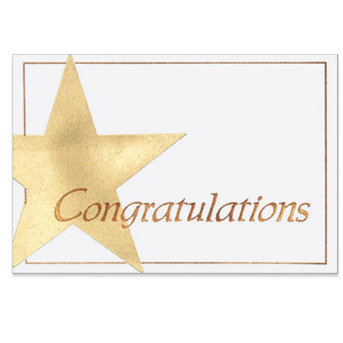 Gold Star Congratulations Card
