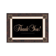 Black and marble business thank you note card