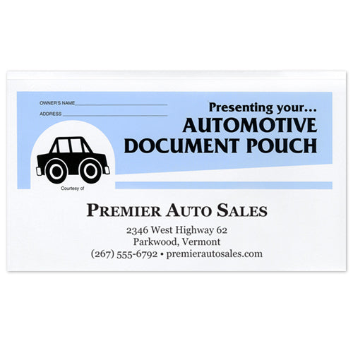 Light Blue Automotive Pouch