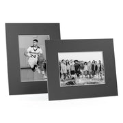 Gray mat board frame in horizontal and vertical formats.