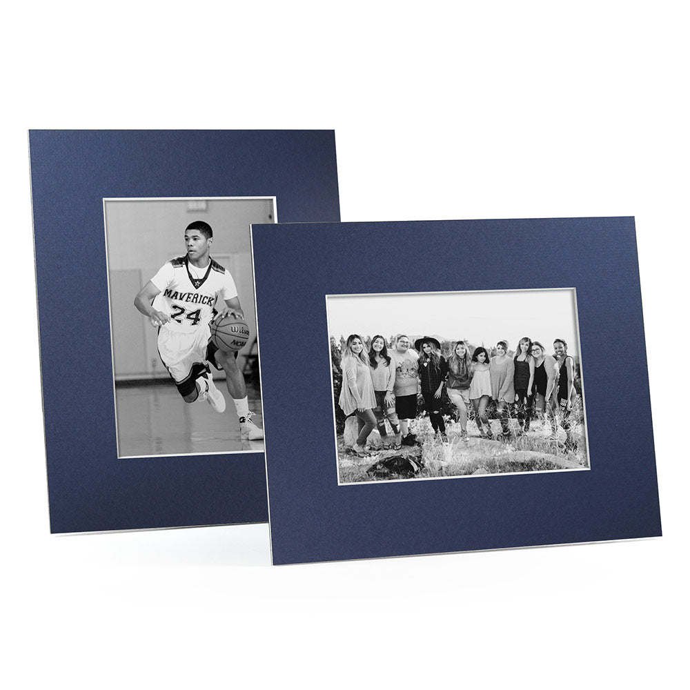 Blue Mat Board Promotional Picture Frame w/Logo