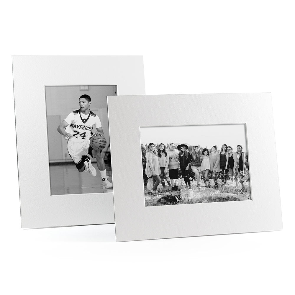 White Mat Board Promotional Picture Frame w/Logo 4x6, 5x7, 8x10