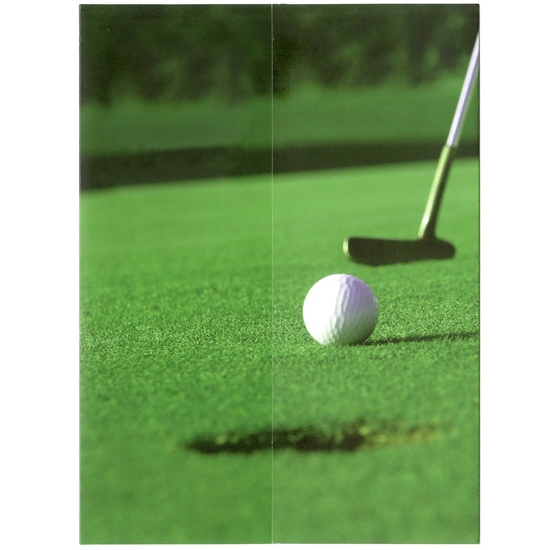 Blank Golf Gatefold Photo Folder for Vertical 4x6 or 5x7 Prints