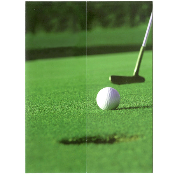 Golf Gatefold Photo Folder for Vertical 4x6 or 5x7 Prints