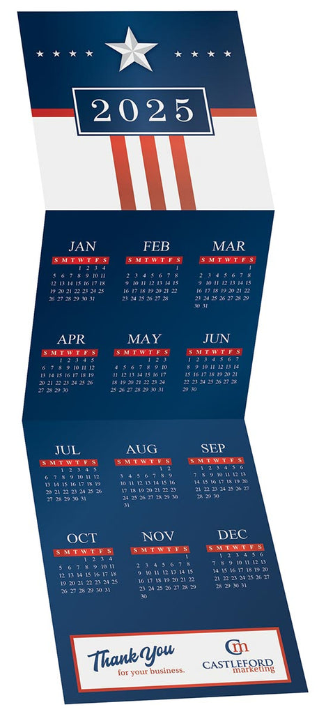 USA-Themed Promotional Tri-Fold Calendar | On The Ball Promotions