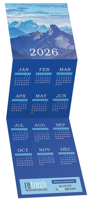 Landscape Tri Fold Calendar