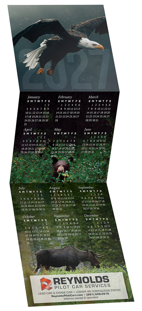 Wildlife Tri Fold Calendar
