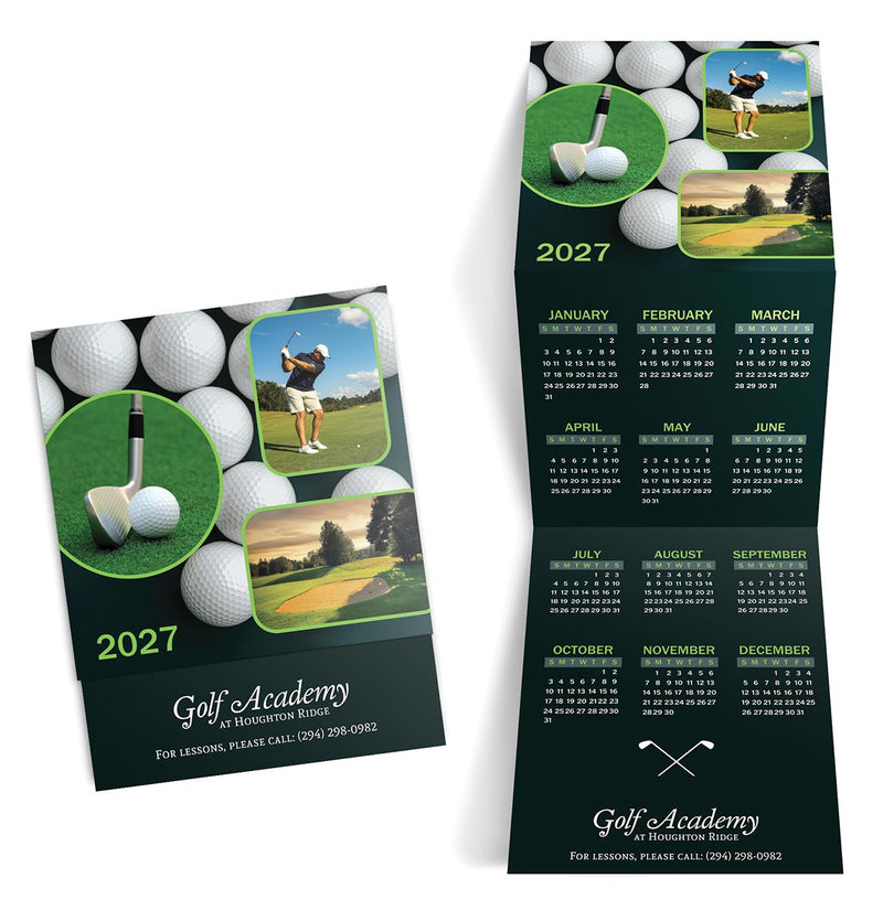 Golf Tri Fold Calendar