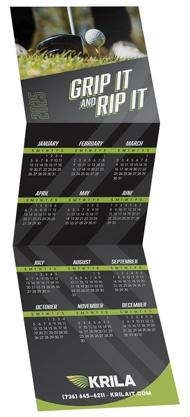 Golf Tri Fold Calendar