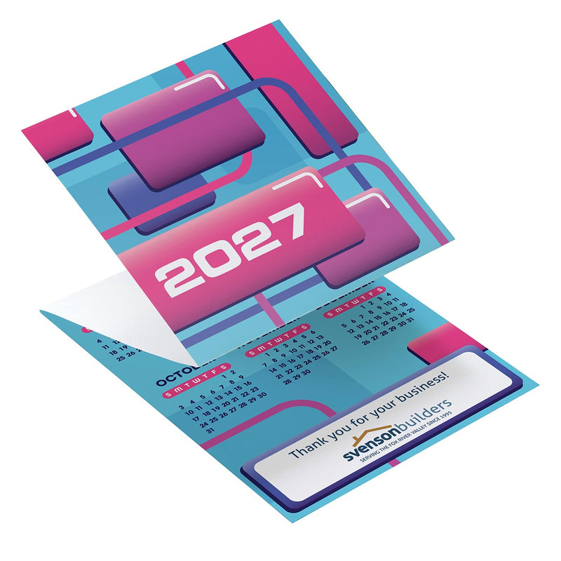 Color Block Tri Fold Calendar