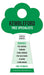 Door hanger is shaped like a tree with branding and advertising for a tree specialist company.