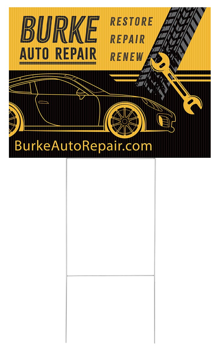 24x18 yard sign with metal stake