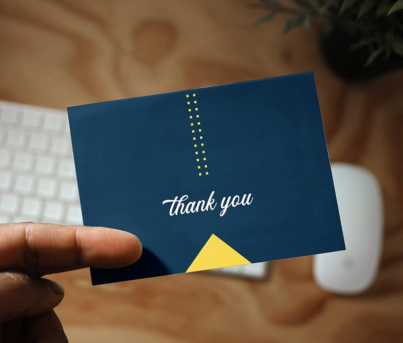 Thank You on Blue Greeting Card