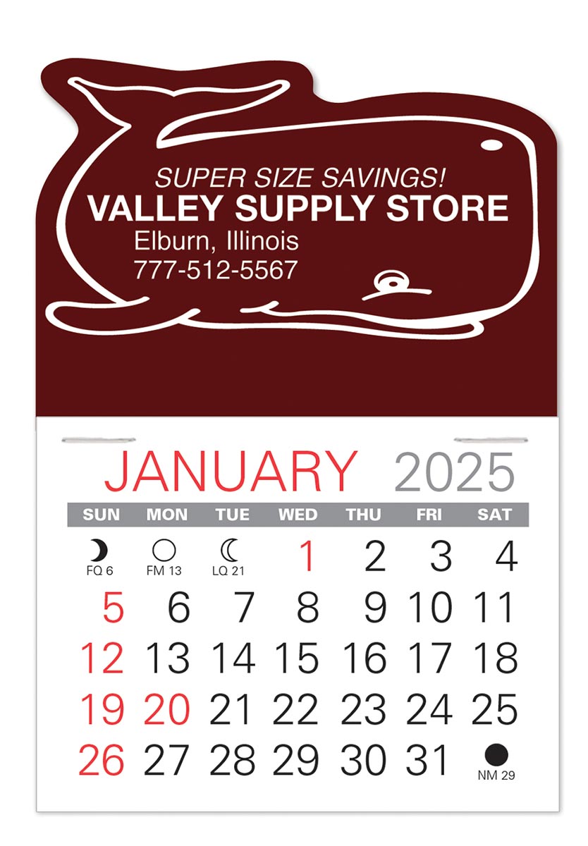 Whale Value Stick Calendar