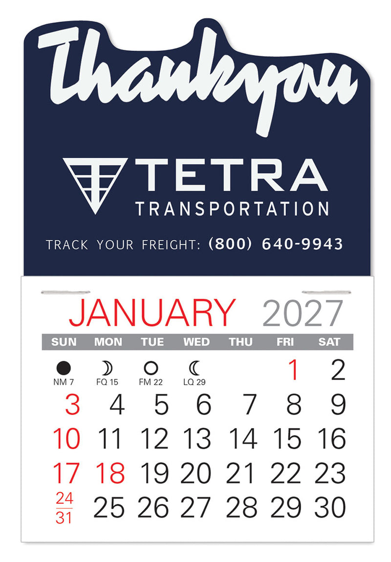 Thank You Value Stick Calendar