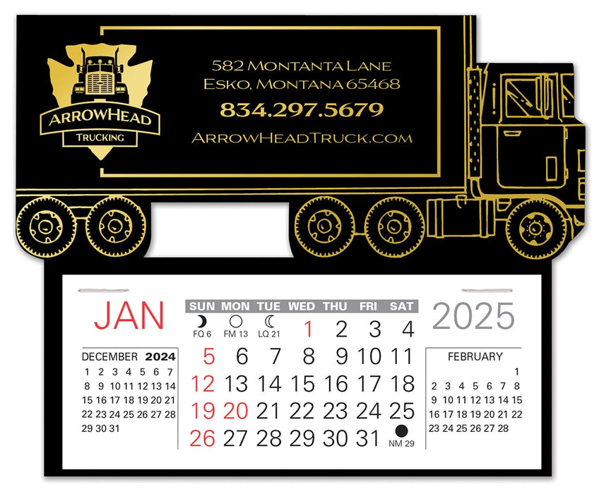 Semi Truck Easy Stick Calendar