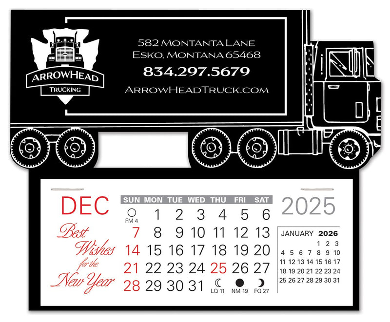 Semi Truck Easy Stick Calendar