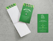 Self promo pocket jotter we made for our customers