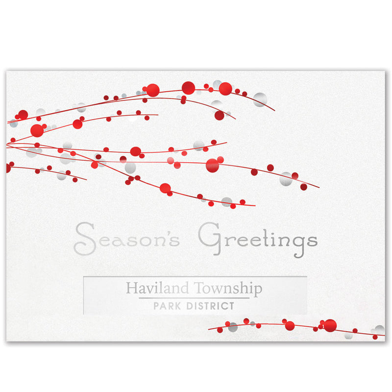 Red Berry Branches Holiday Card – CLOSEOUT