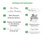 8 birthday card sentiment design options