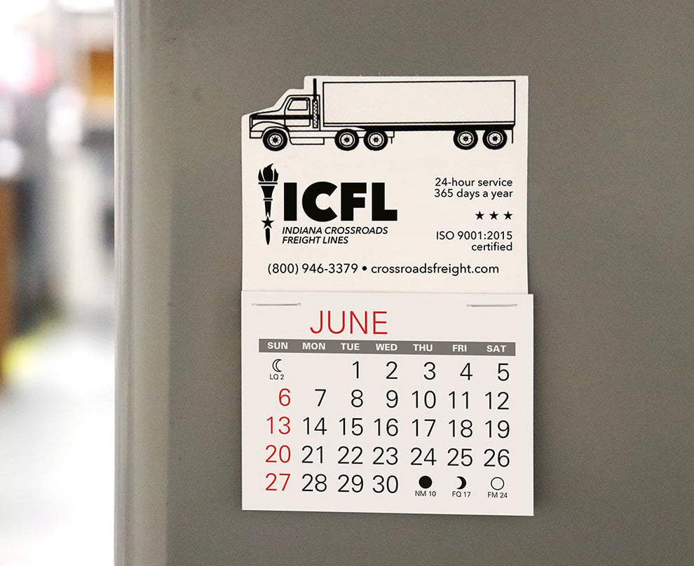 Custom Peel and Stick Calendars, Mini Sticky Calendars w/Your Logo — On ...