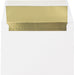 Gold foil-lined white mailing envelopes