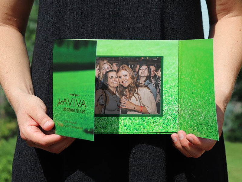 Personalized Golf Gatefold Photo Folder for Horizontal 4x6 or 5x7 Prints