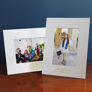 Personalized White Mat Board Picture Frames for 4x6, 5x7, 8x10