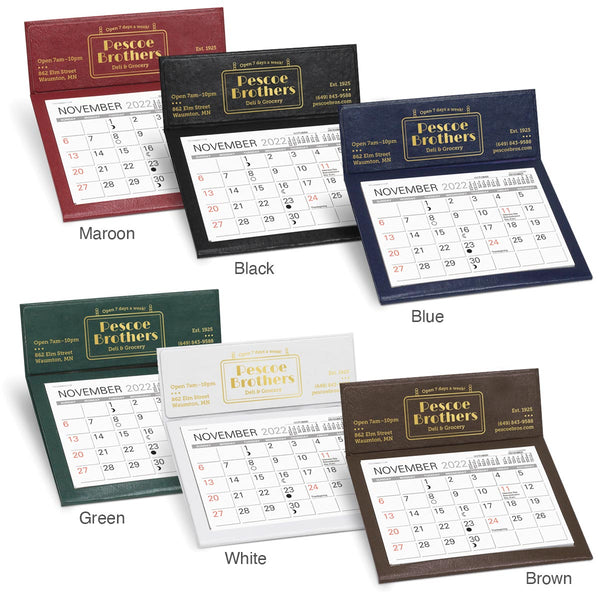Desk calendar color options
