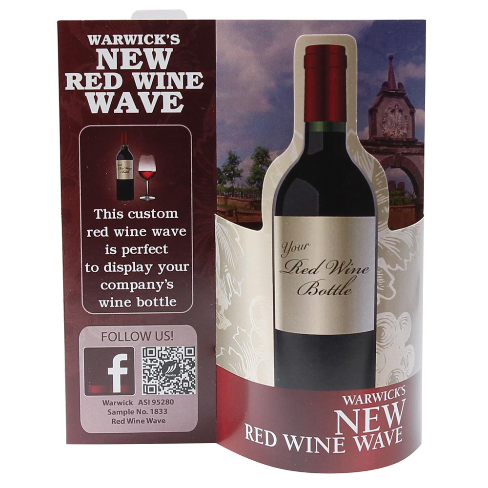 sample table tent Red Wine Wave Table Tent