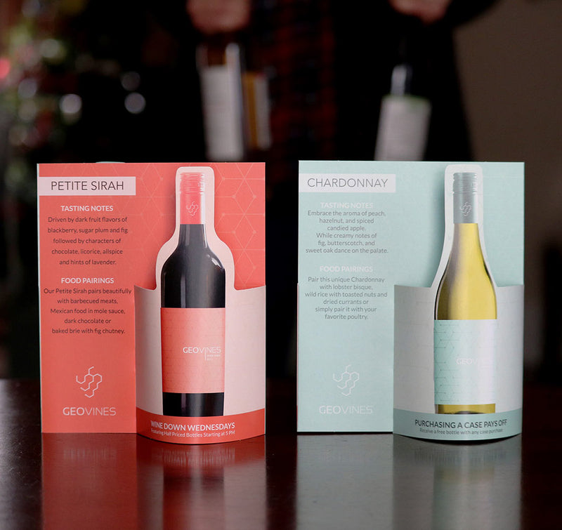 tent wine Printed Table Tent for Wine Listings
