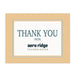 Business logo on a golden grid thank you card