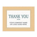 Gold grid thank you card for company logo