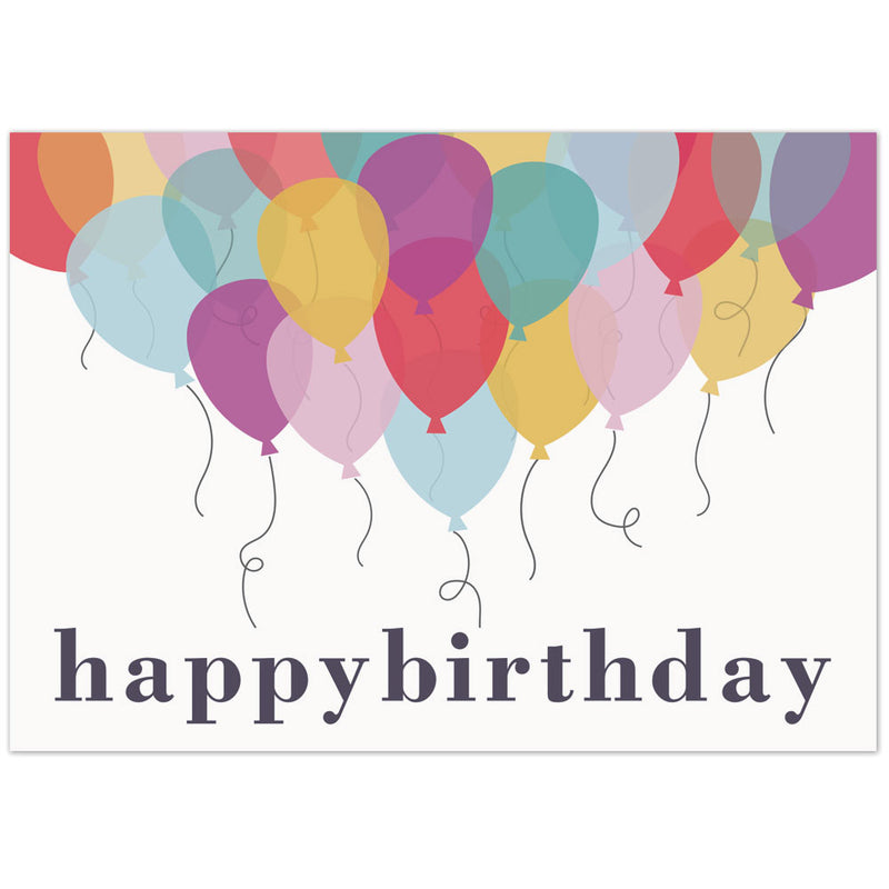 Colorful Balloons Birthday Card