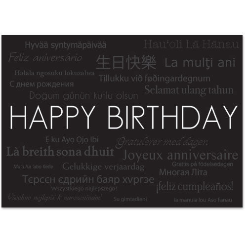 Modern Languages Birthday Card