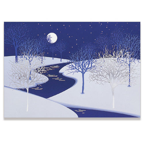 Cold Winter Night Holiday Card