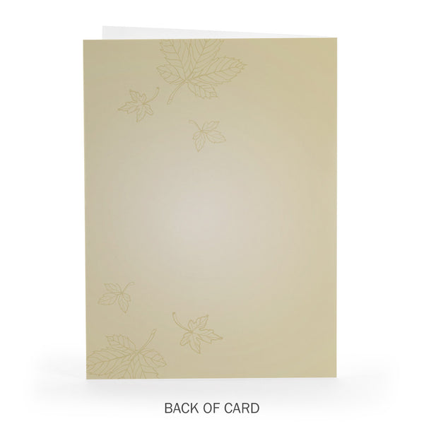 Back of card is blank tan