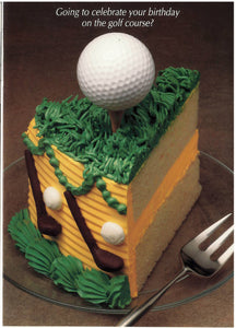 Slice of Cake Golf Birthday Card