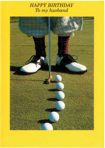 Husband Golf Birthday Card