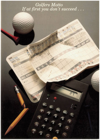 Golfer's Motto Funny Golf Card